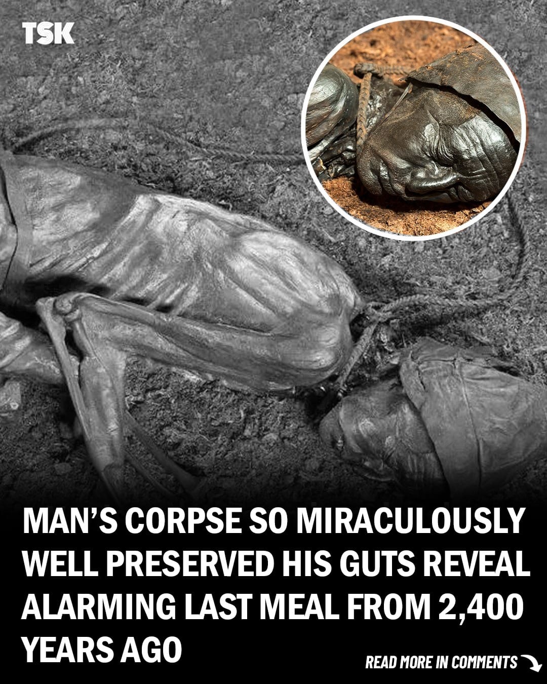 Man’s 2400-Year-Old Corpse So Well Preserved That His Guts Reveal His Last Meals