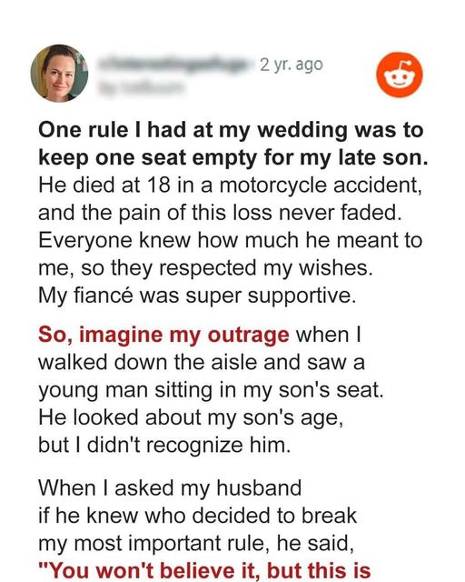 Bride’s Tribute to Late Son: Unfamiliar Man Takes His Seat in Heartwarming Twist
