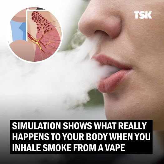 Shocking Simulation Reveals What Happens To Your Body When You Inhale Smoke From a Vape