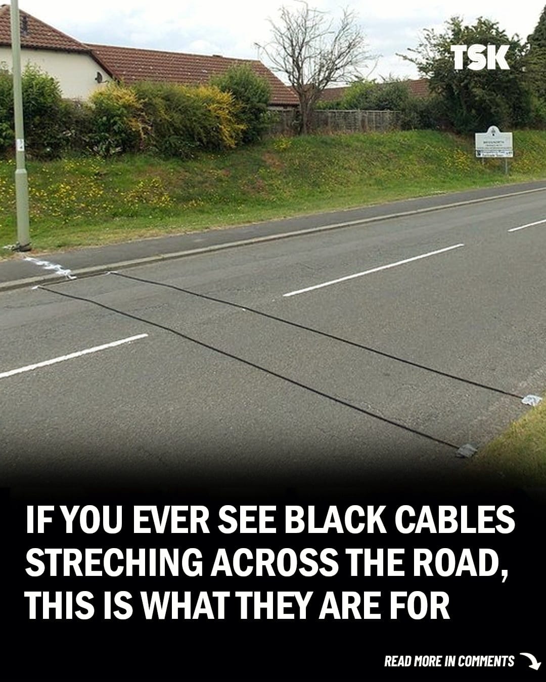 If You Ever See Black Cables Stretching Across The Road, This Is What You Should Do